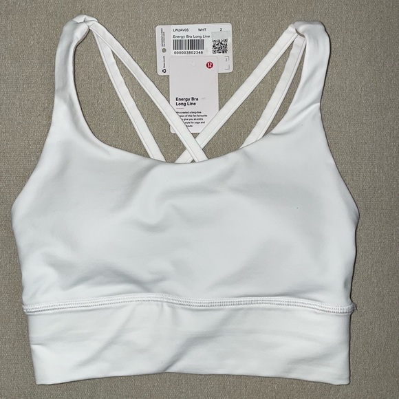lululemon athletica Other - Lululemon - Energy Bra Long Line in White - Size 2